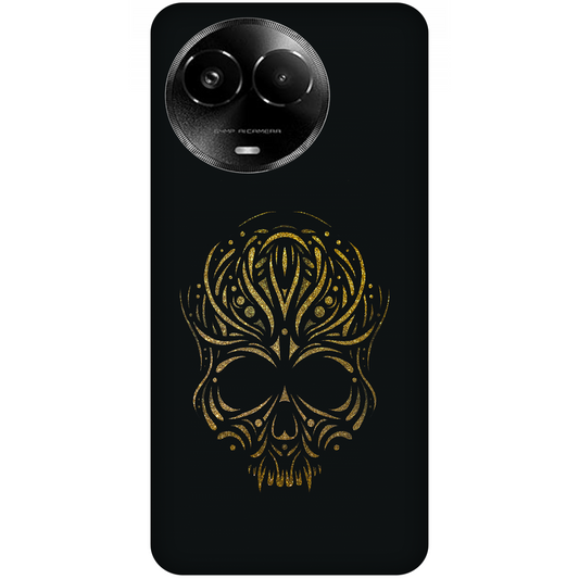 Golden Ornamental Skull Case Realme C67 5G
