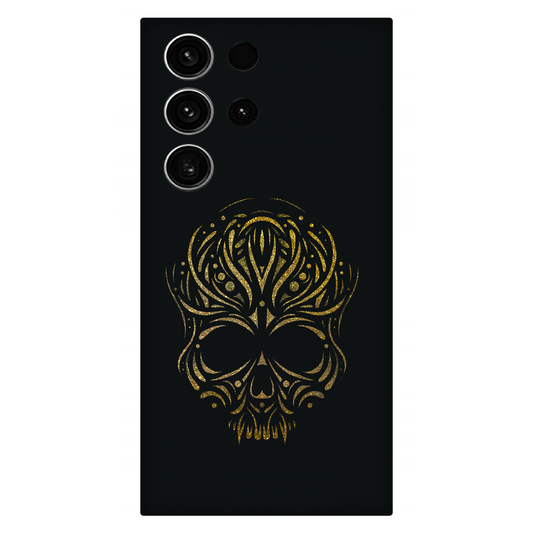 Golden Ornamental Skull Case Samsung Galaxy S23 Ultra 5G