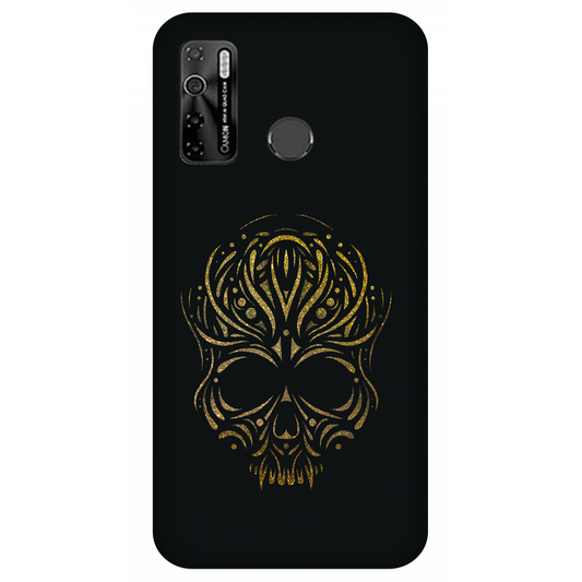 Golden Ornamental Skull Case Tecno Camon 15