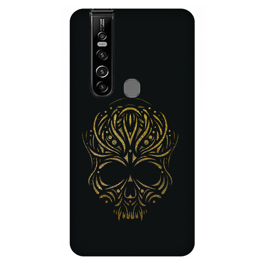 Golden Ornamental Skull Case Tecno Camon 15 Pro