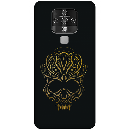 Golden Ornamental Skull Case Tecno Camon 16