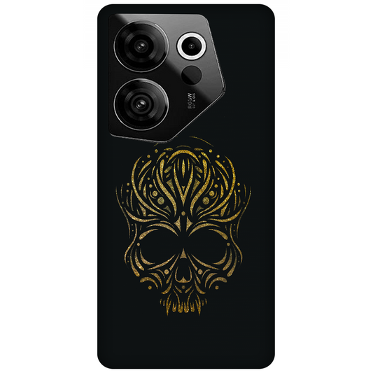 Golden Ornamental Skull Case Tecno Camon 20 Premier
