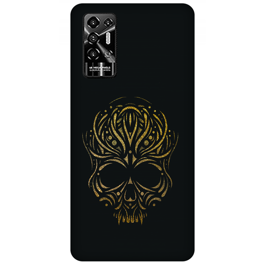 Golden Ornamental Skull Case Tecno Pova 2