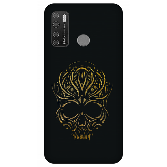 Golden Ornamental Skull Case Tecno Spark 5 Pro