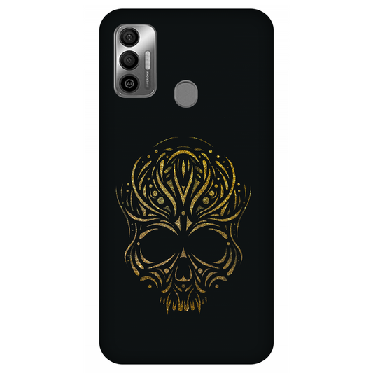 Golden Ornamental Skull Case Tecno Spark 7T