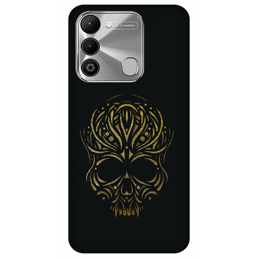 Golden Ornamental Skull Case Tecno Spark 9