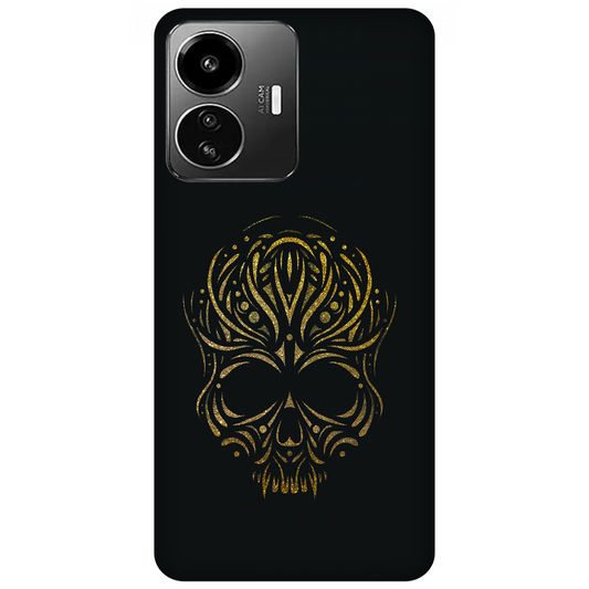 Golden Ornamental Skull Case Vivo iQOO Z6 Lite 5G
