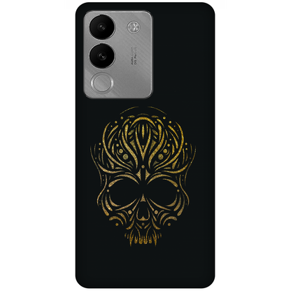 Golden Ornamental Skull Case Vivo V29e 5G