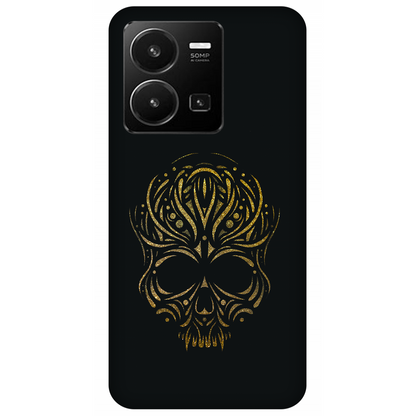 Golden Ornamental Skull Case Vivo Y35