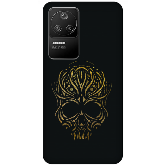 Golden Ornamental Skull Case Xiaomi Poco F4 5G