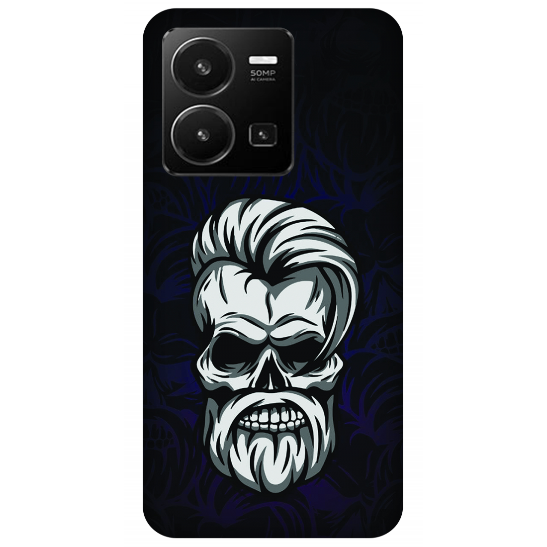 Gothic Skull Illustration Case Vivo Y35