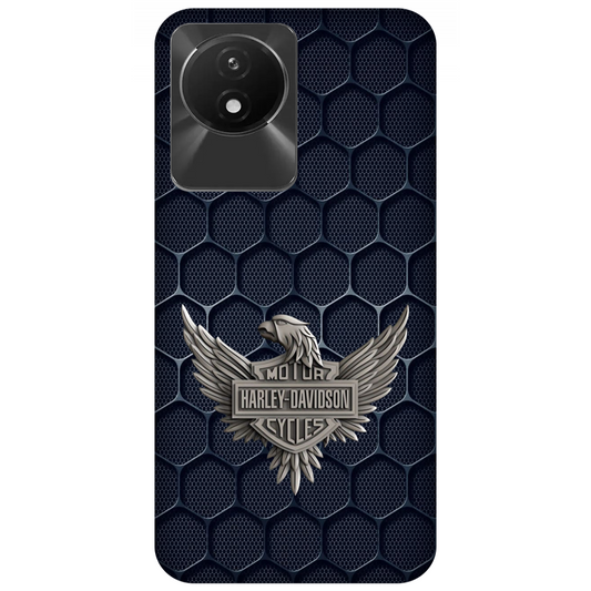 Harley-Davidson Emblem on Hexagonal Pattern Case Vivo Y02A 4G