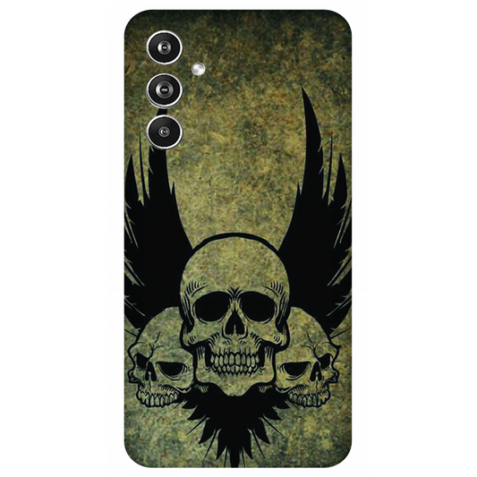 Menacing Skulls with Dark Wings on a Grungy Background Case Samsung Galaxy F54 5G
