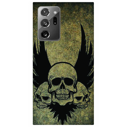 Menacing Skulls with Dark Wings on a Grungy Background Case Samsung Galaxy Note 20 Ultra