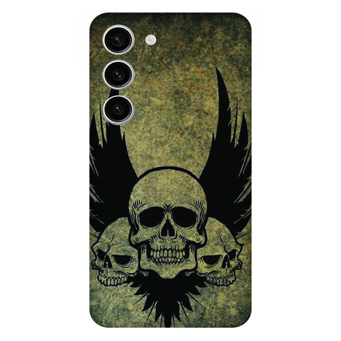 Menacing Skulls with Dark Wings on a Grungy Background Case Samsung Galaxy S23 5G