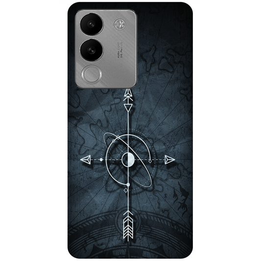 Mystical Compass on Ancient Map Case Vivo V29e 5G