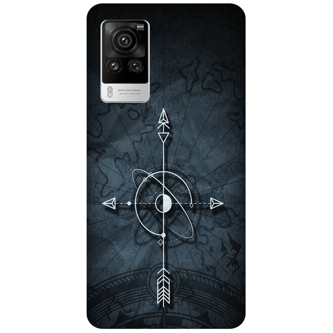 Mystical Compass on Ancient Map Case Vivo X60s 5G