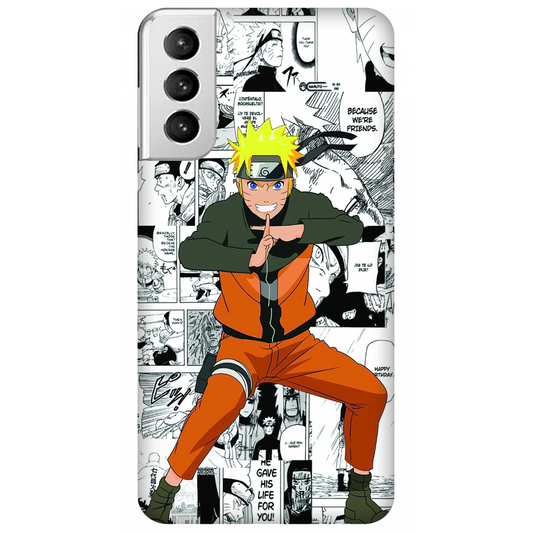 Naruto standing with a manga art Case Samsung Galaxy S21 Plus 5G