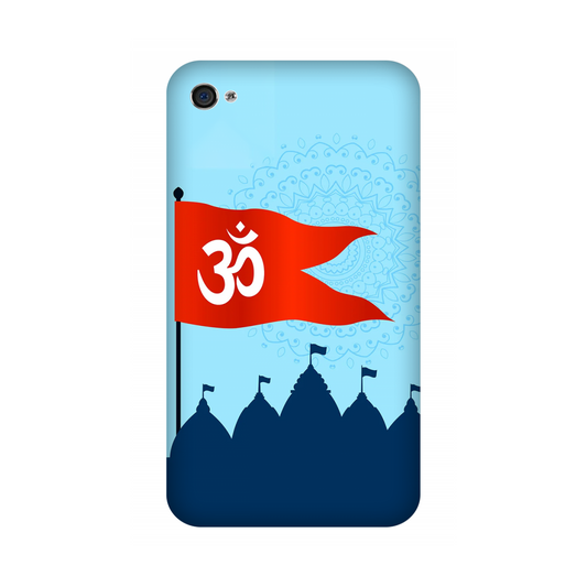 Om Flag Over Temples Case Apple iPhone 4