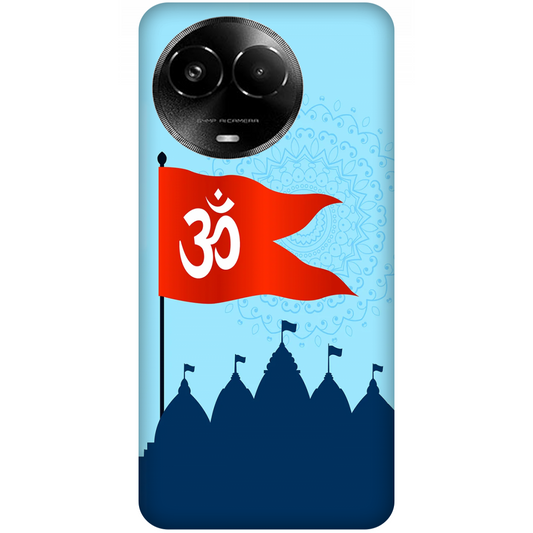 Om Flag Over Temples Case Realme C67 5G