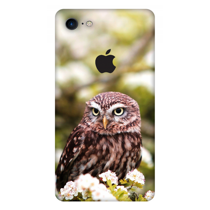 Owl Amidst Blossoms Case Apple iPhone 7 Logo Cut
