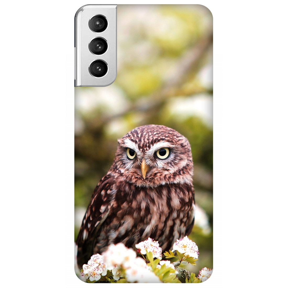 Owl Amidst Blossoms Case Samsung Galaxy S21 Plus 5G