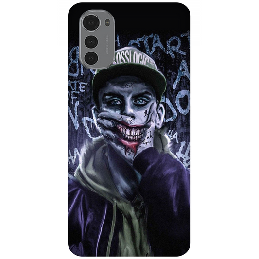 Pixelated Persona Against Graffiti Wall Case Motorola Moto E32s