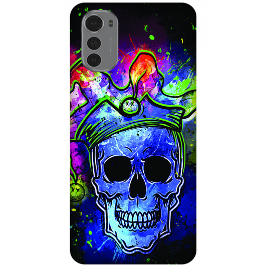 Psychedelic Royal Skull Case Motorola Moto E32s