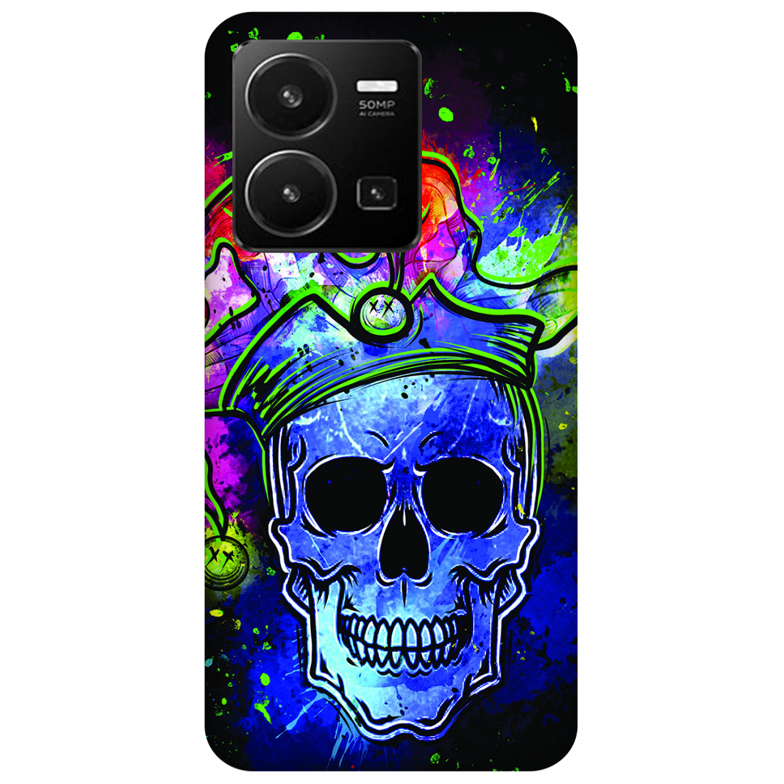 Psychedelic Royal Skull Case Vivo Y35