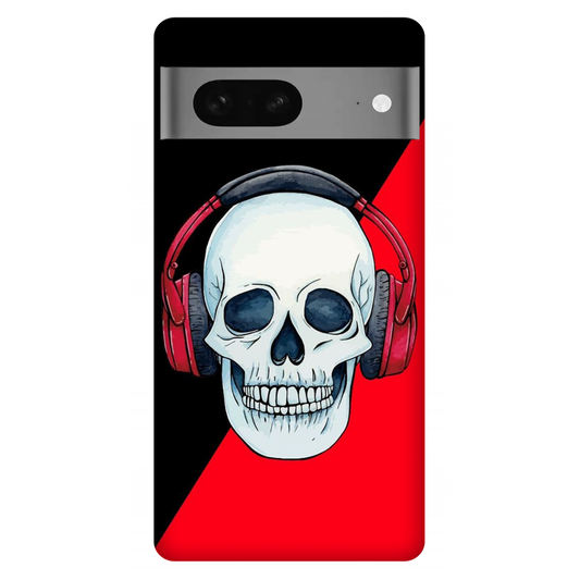 Red Headphones on Blurred Face Case Google Pixel 7 5G
