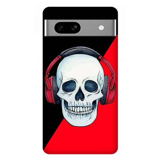 Red Headphones on Blurred Face Case Google Pixel 7A 5G