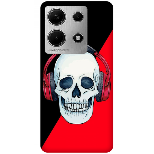 Red Headphones on Blurred Face Case Infinix Note 30