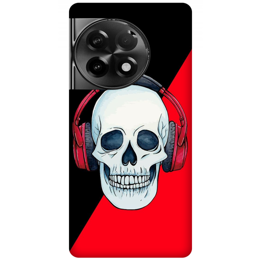 Red Headphones on Blurred Face Case OnePlus 11R 5G