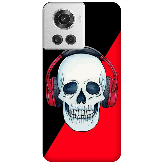 Red Headphones on Blurred Face Case OnePlus Ace 5G