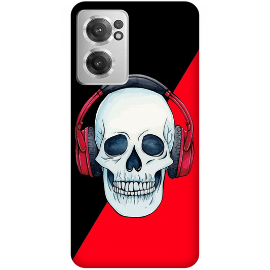 Red Headphones on Blurred Face Case OnePlus Nord CE 2 5G