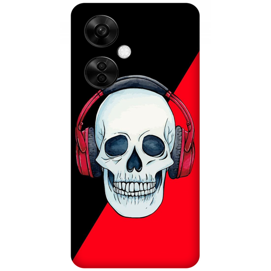 Red Headphones on Blurred Face Case OnePlus Nord CE 3 Lite 5G