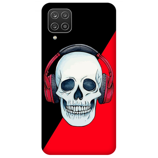 Red Headphones on Blurred Face Case Samsung Galaxy A12