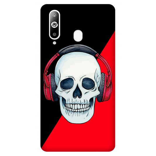 Red Headphones on Blurred Face Case Samsung Galaxy A60