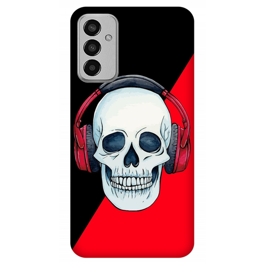 Red Headphones on Blurred Face Case Samsung Galaxy F13