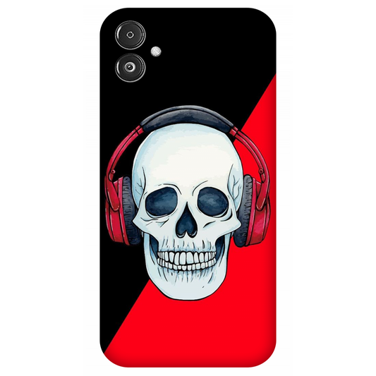 Red Headphones on Blurred Face Case Samsung Galaxy F14 5G