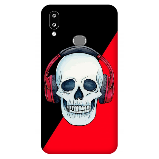 Red Headphones on Blurred Face Case Samsung Galaxy M01s