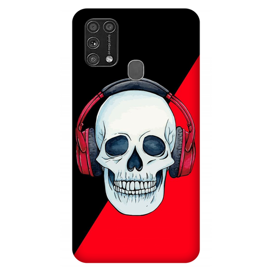Red Headphones on Blurred Face Case Samsung Galaxy M31 (2020)