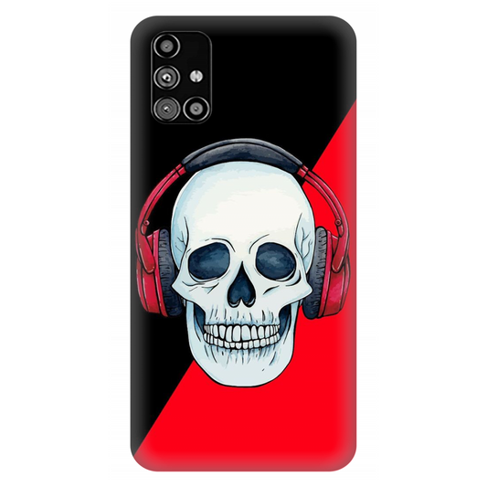 Red Headphones on Blurred Face Case Samsung Galaxy M31s (2020)