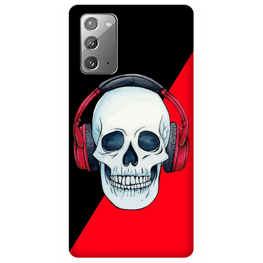 Red Headphones on Blurred Face Case Samsung Galaxy Note 20 (2020)