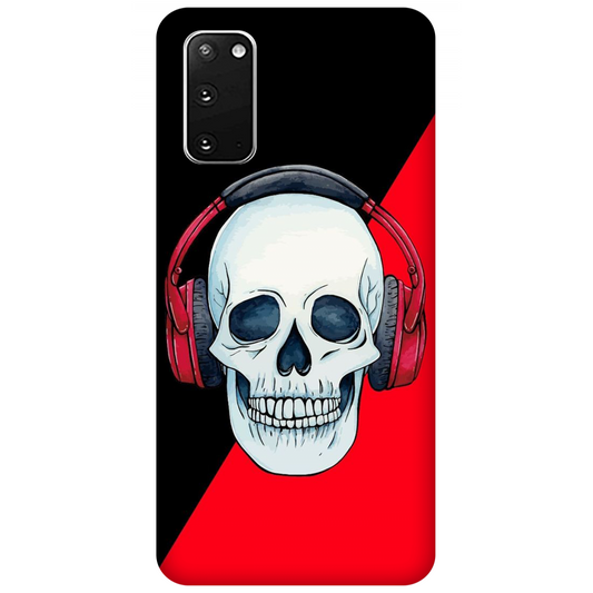 Red Headphones on Blurred Face Case Samsung Galaxy S20 (2020)