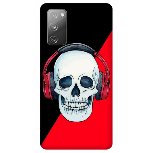 Red Headphones on Blurred Face Case Samsung Galaxy S20 FE 5G