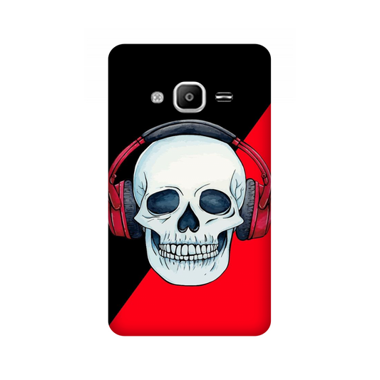 Red Headphones on Blurred Face Case Samsung Z2 (2016)