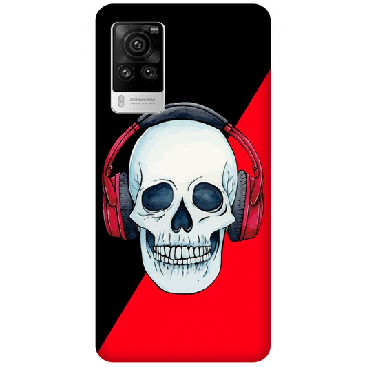 Red Headphones on Blurred Face Case Vivo X60s 5G