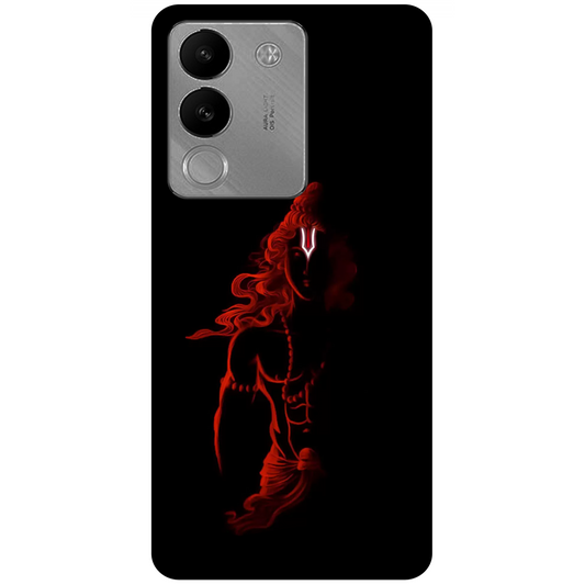 Red Silhouette of a Warrior Ram Case Vivo V29e 5G