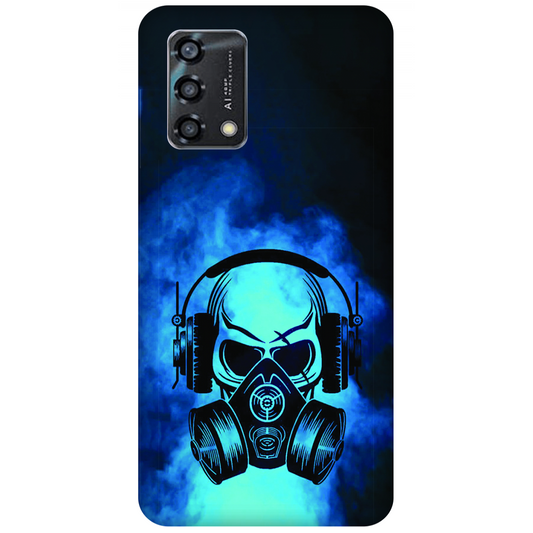 Skull in Gas Mask with Headphones Case Oppo Reno6 Lite